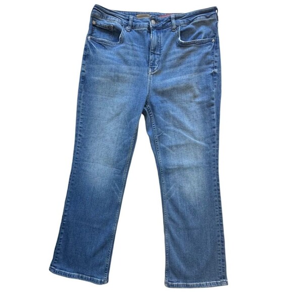 Pilcro High Rise Straight Leg Jeans Blue Denim Stretch Size 32 Anthropologie - Picture 13 of 13